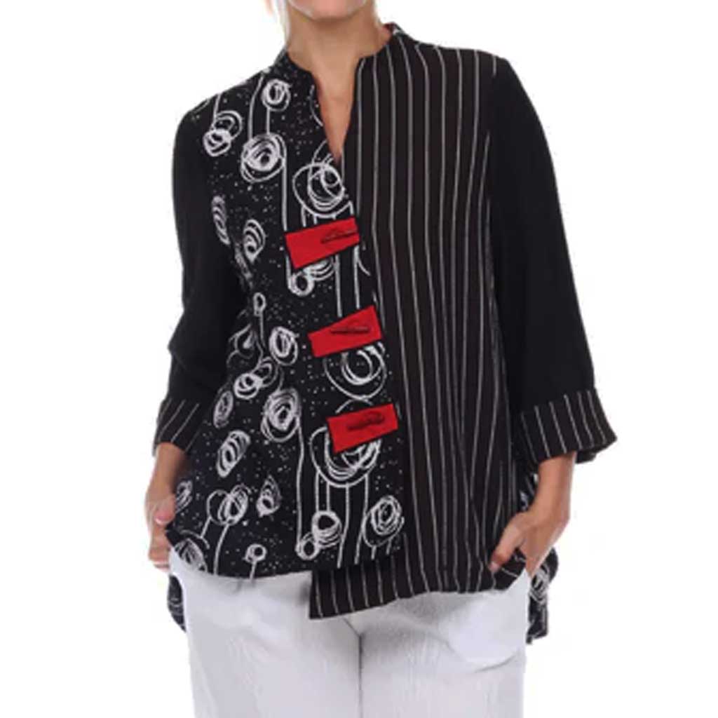 Moonlight Black Swirls Stripes Jacket