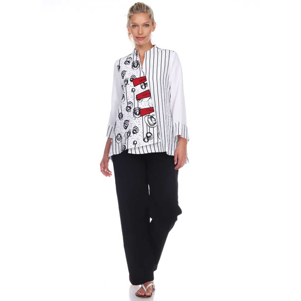 Moonlight White Swirls Stripes Jacket