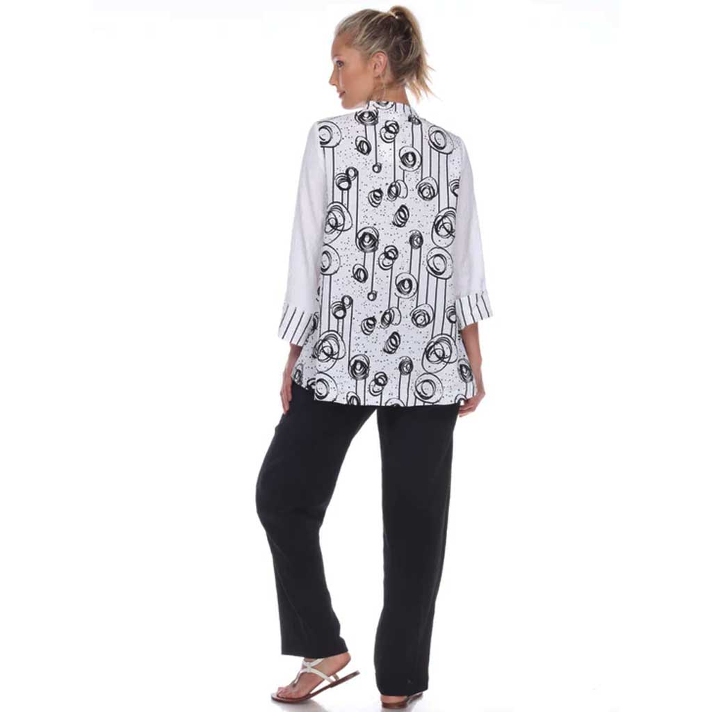 Moonlight White Swirls Stripes Jacket