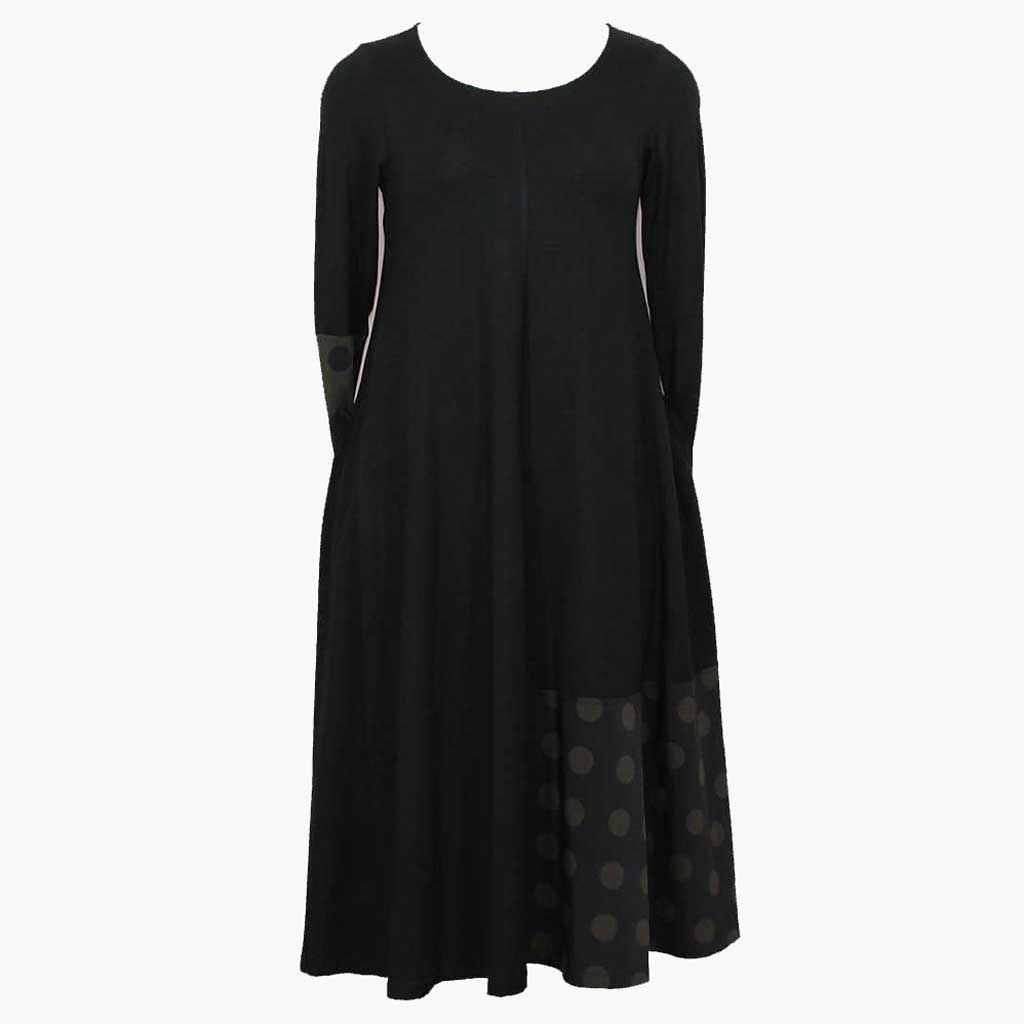 Alembika Line Black Brown Dress - Simply Bella