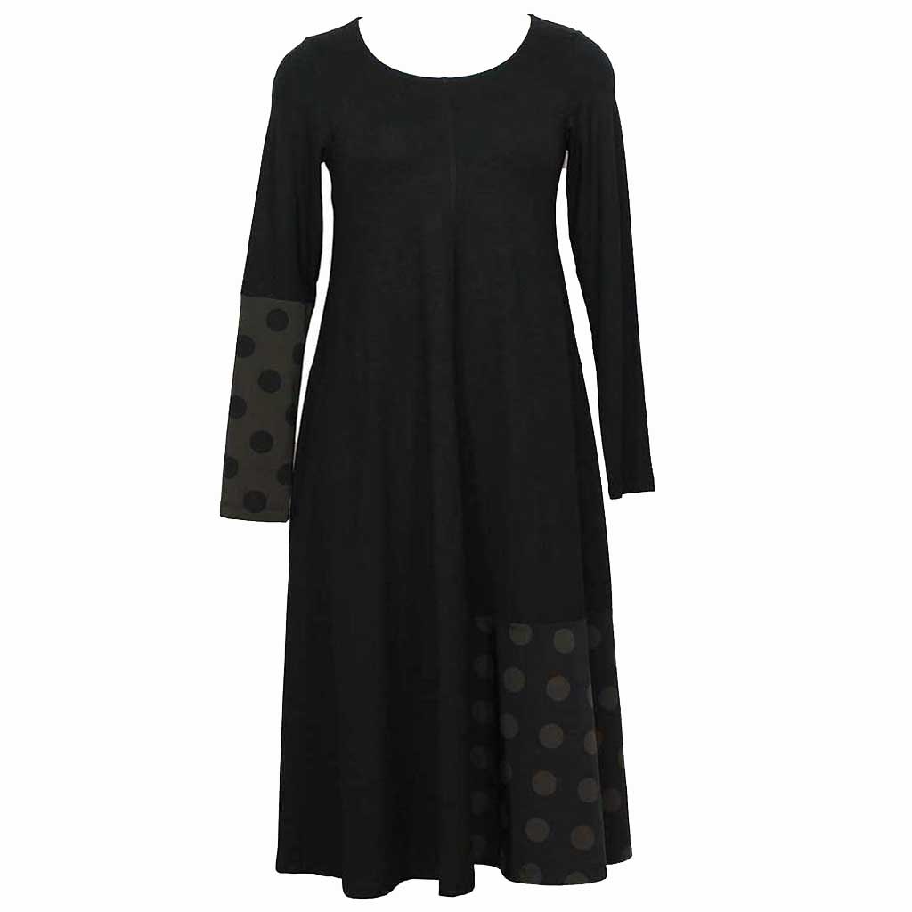 Alembika Line Black Brown Dress - Simply Bella