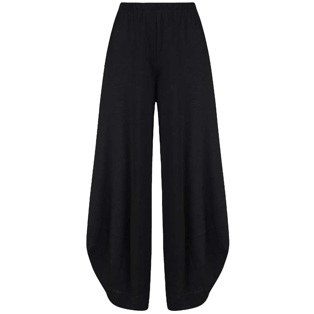 Alembika Punto Black Ribbed Pants