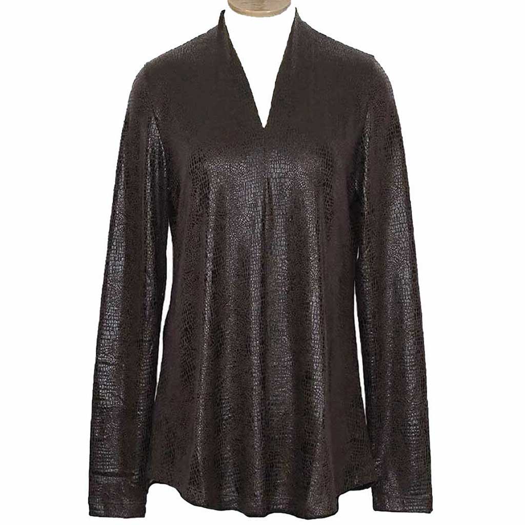 Alembika Snakeskin Brown Top