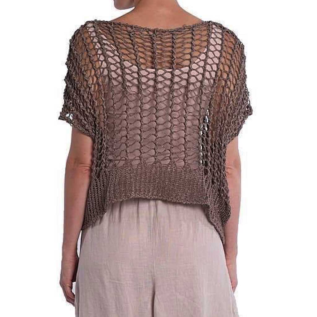 BK Moda Crochet Short Sleeve Top