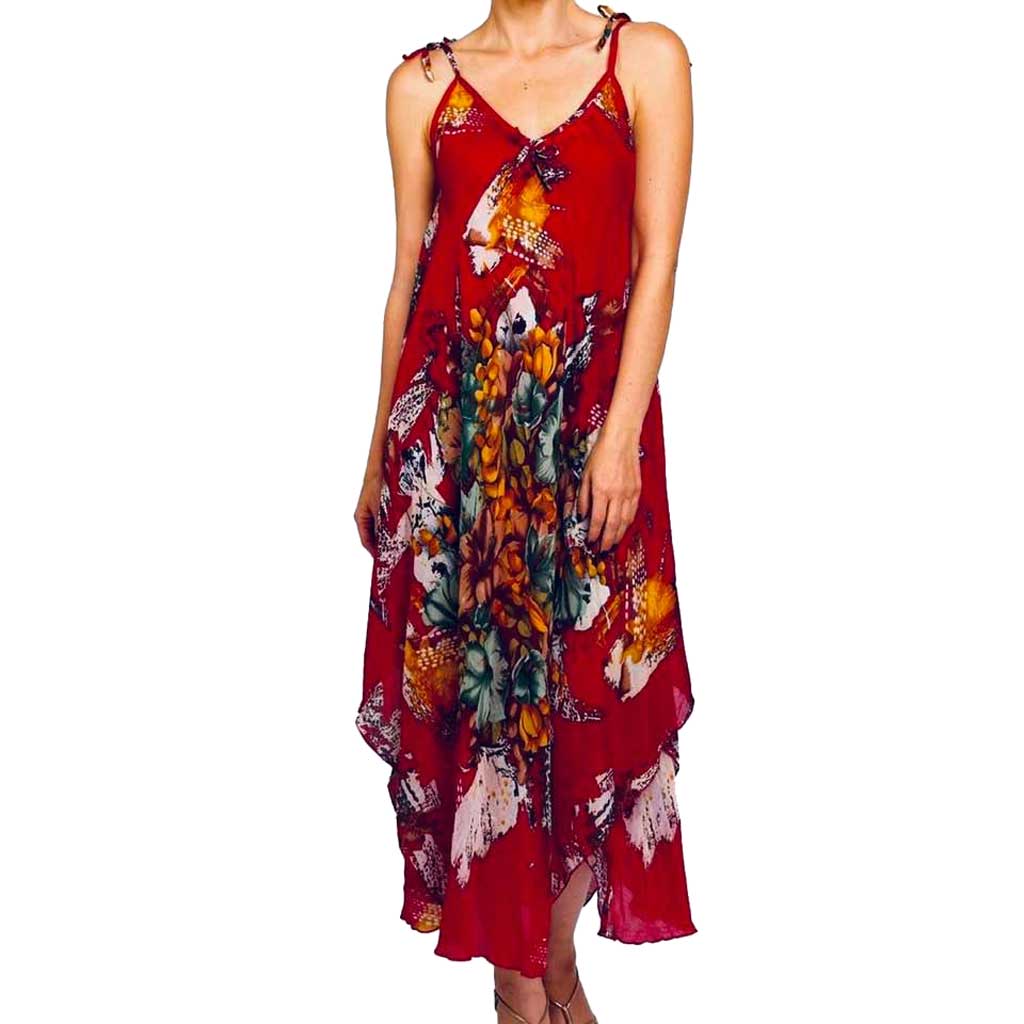 BK Moda Red Flower Dress