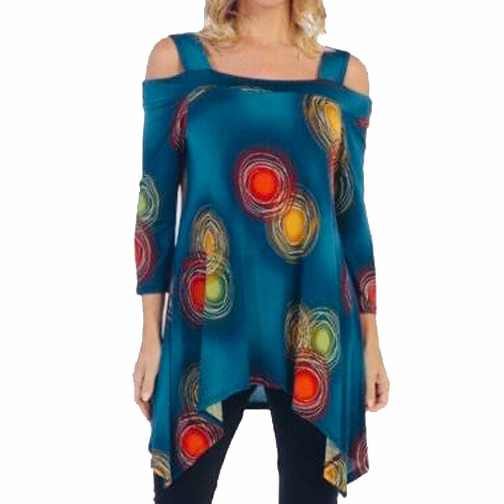 Caribe Galaxy Open Shoulder  Tunic