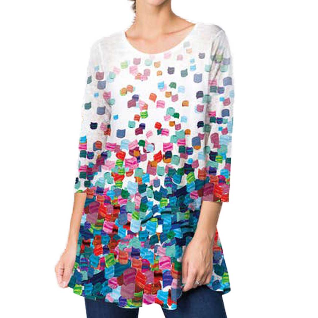 ET'Lois Colored Petals Tunic