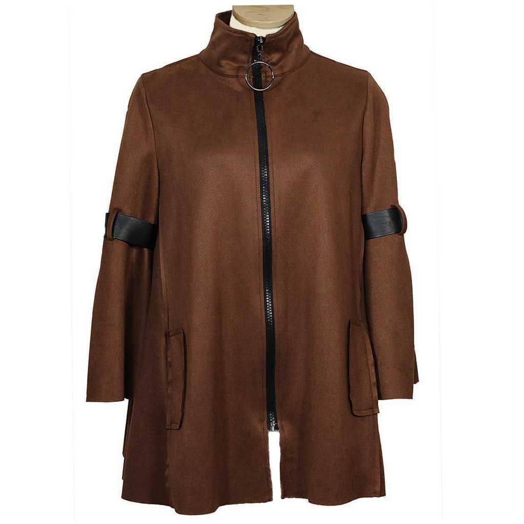 IC Collection Zip Faux Jacket - Simply Bella