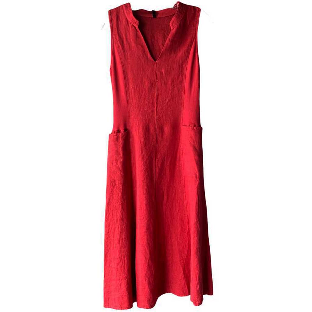 Inizio Cherry Linen Dress