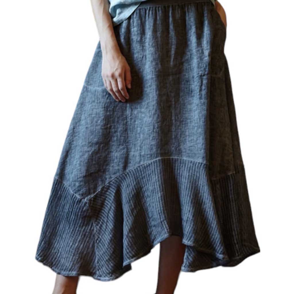 Inizio Linen Sheer Hem Skirt