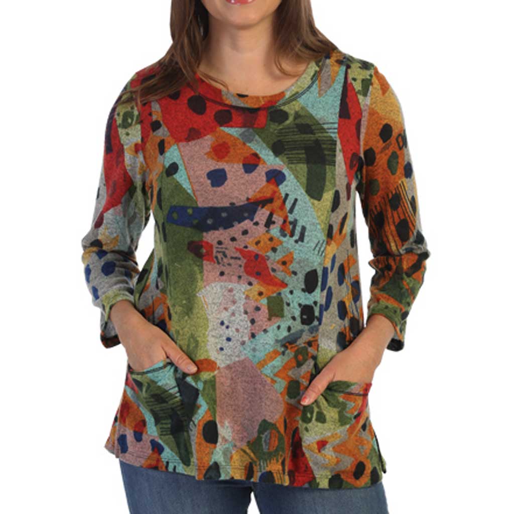 J&J Collection Pop Art Tunic Top