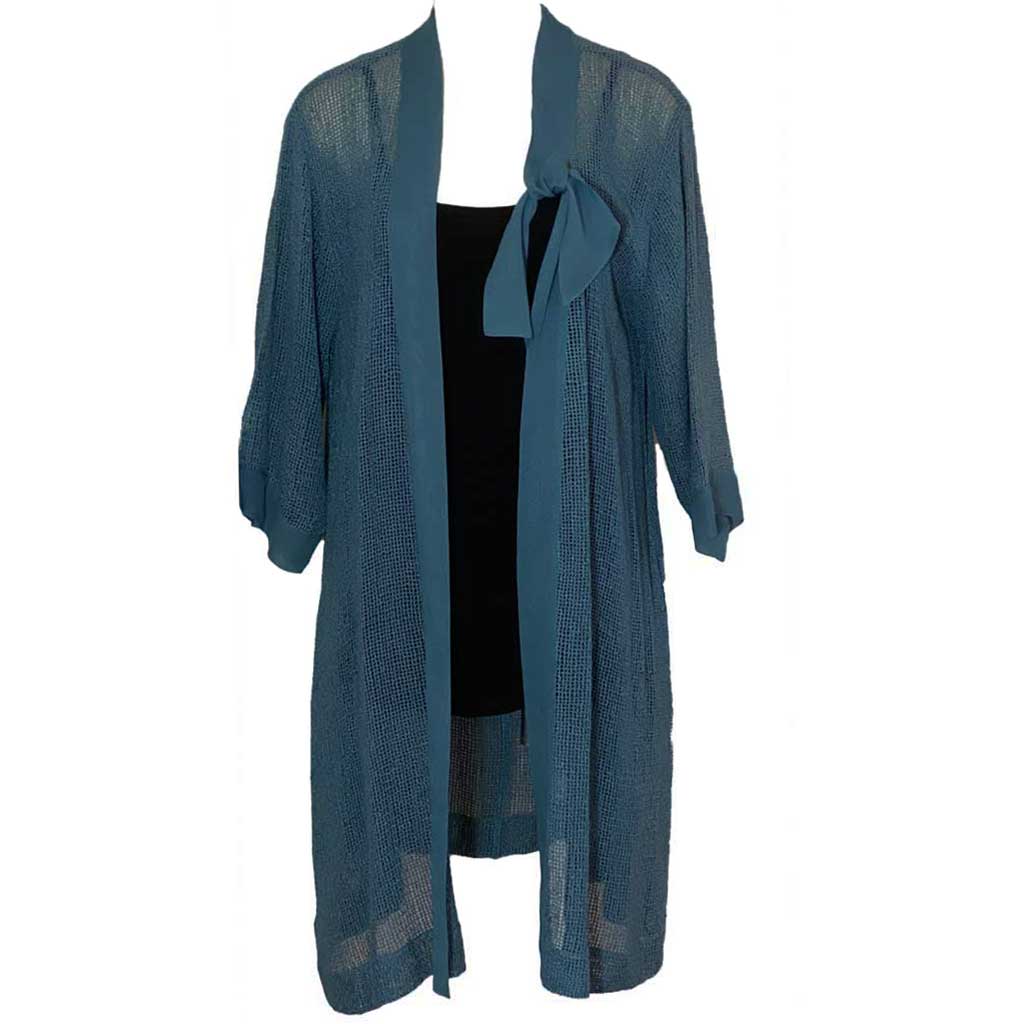 Kavita Mesh Boucle Blue Jacket