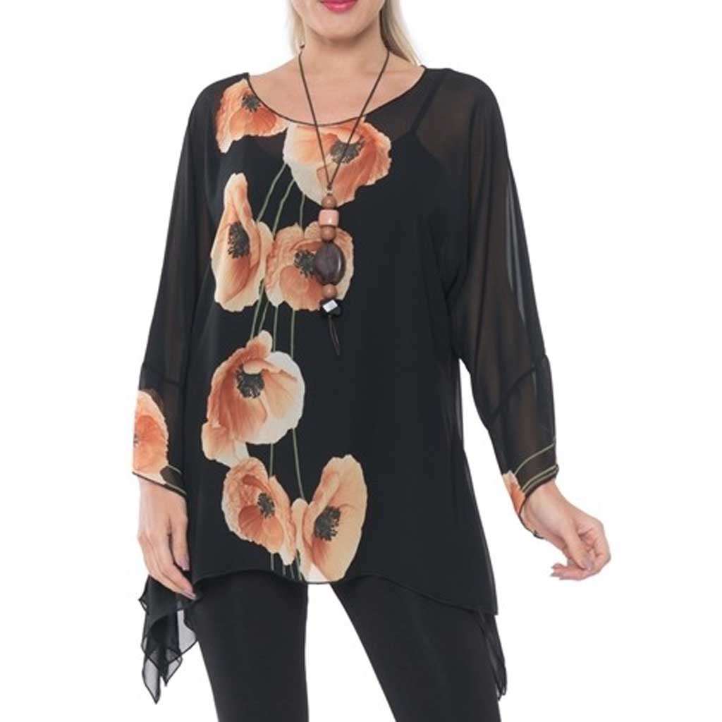 Lior Paris Sheer Poppy Top