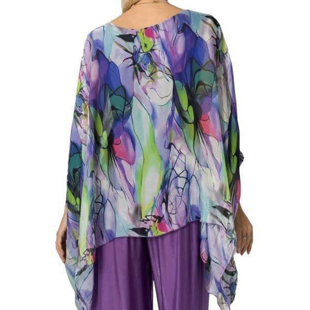 Made in Italy Purple Dream Silk Top