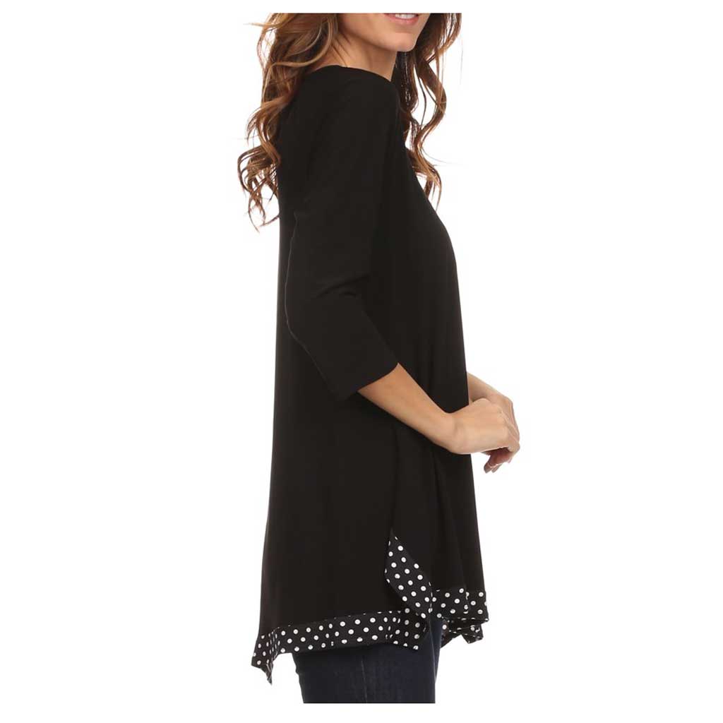 SB Collection Dot Trim Tunic - Simply Bella