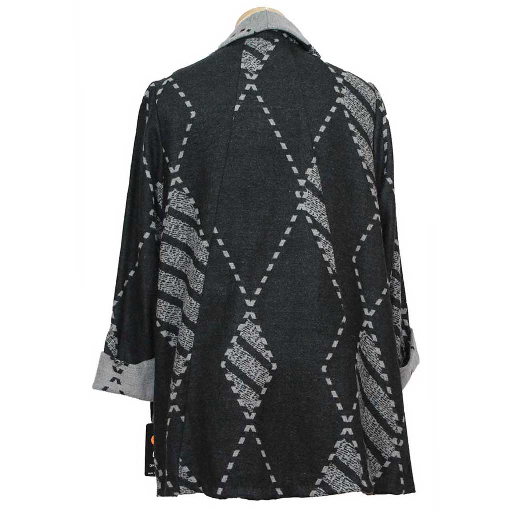 Yushi Soft Black Gray Jacket - Simply Bella