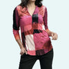 Alembika Crushed Velvet Magenta Top