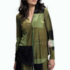 Alembika Crushed Velvet Olive Top