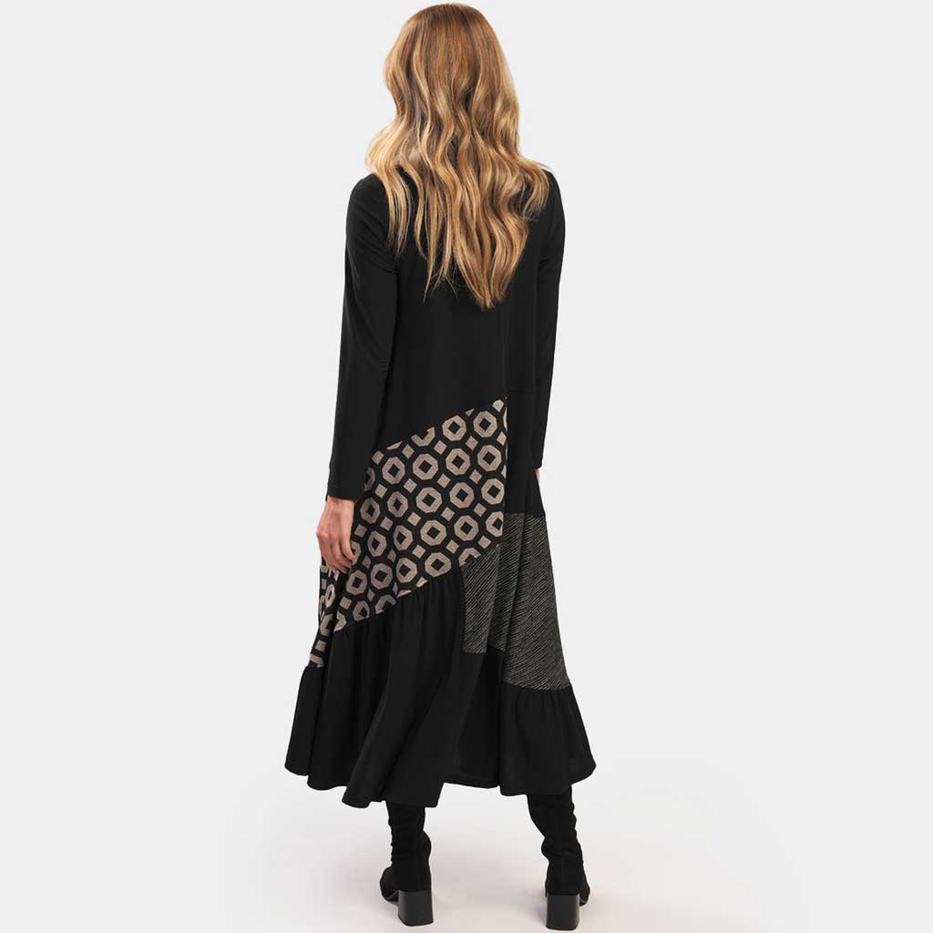 Alembika Gabby Black/Gray Swing Dress
