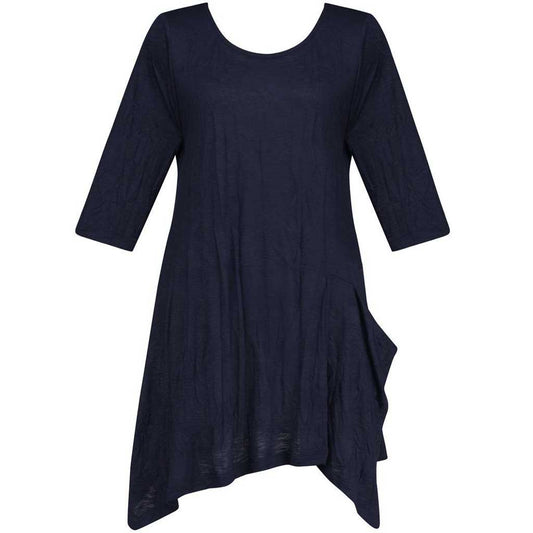 Alembika Drape Pocket Navy Tunic