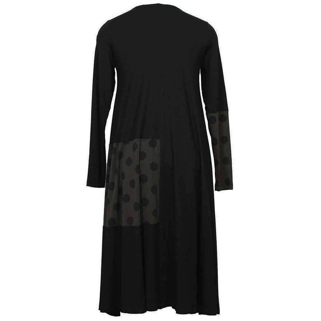 Alembika Line Black Brown Dress - Simply Bella 