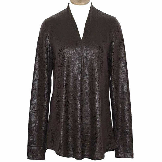 Alembika Snakeskin Brown Top