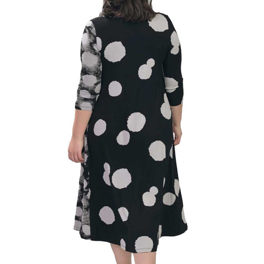 Alembika Spot Swing Black Dress