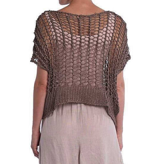 BK Moda Crochet Short Sleeve Top