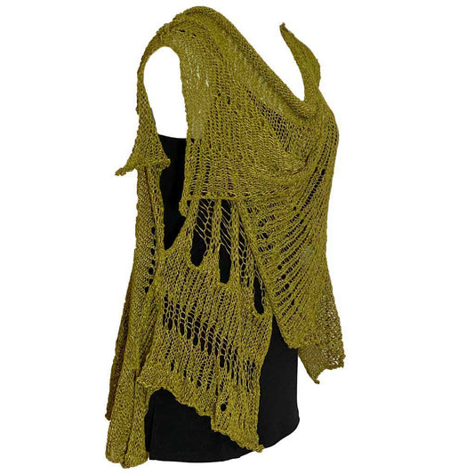 BK Moda Distressed Vest Mustard