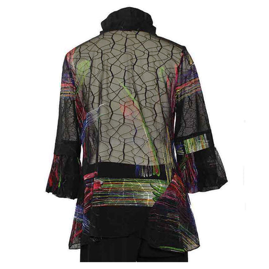 Damee Textured Strokes Mesh Jacket - Simply Bella