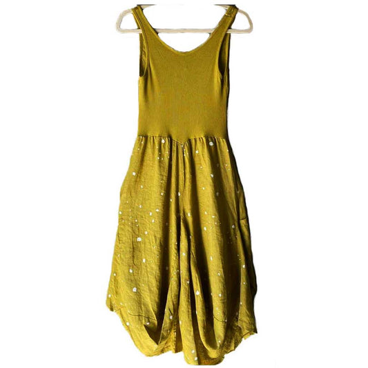 Inizio Magic Yellow Dot 2 Pocket Dress