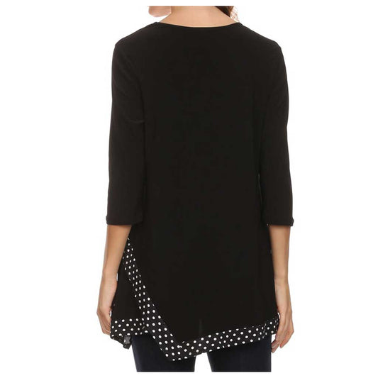SB Collection Dot Trim Tunic - Simply Bella