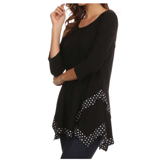 SB Collection Dot Trim Tunic - Simply Bella