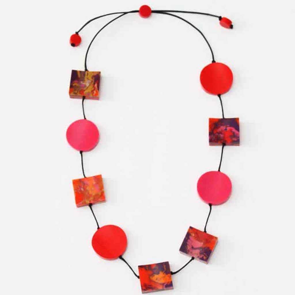 Sylka Red & Pink Chloe Necklace