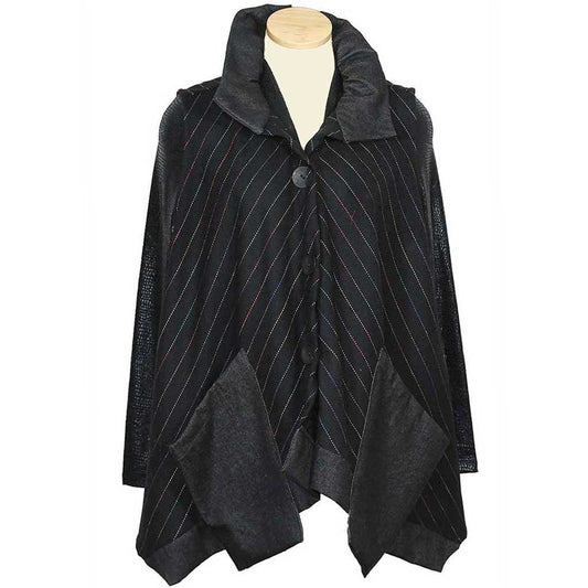 Xiao Swing Stripe Black Vest